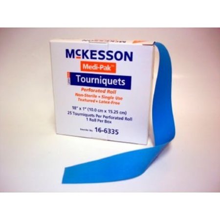 MCKESSON Tourniquet, Rolled & Banded, Latex Free, 18inL x 1inW, 500 Pcs 16-6335BX